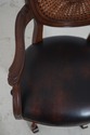  L71550: Vintage French Carved Cane Back Swivel Le