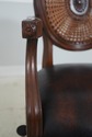  L71550: Vintage French Carved Cane Back Swivel Le