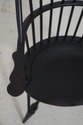  L71409: Set Of Six Black Bow Back Windsor Dining 