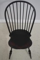  L71409: Set Of Six Black Bow Back Windsor Dining 