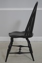  L71409: Set Of Six Black Bow Back Windsor Dining 