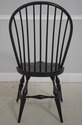  L71409: Set Of Six Black Bow Back Windsor Dining 
