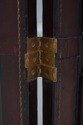 F66750: Tooled Leather Wrapped 3 Panel Folding Scr