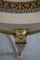 L66760: Versace Style Greek Key Faux Marble Empire