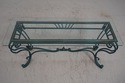 66934: French Country Villa Style Glass Top Iron B