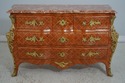 66909: French Louis XV Marble Top Commode Dresser