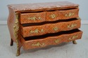 66909: French Louis XV Marble Top Commode Dresser