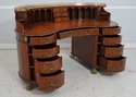 66768: MAITLAND SMITH Leather Top Mahogany Kidney 