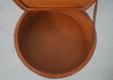 LF71517: Vintage Leather-Wrapped Box On Stand