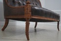  L71572: Napoleon II Style Tufted Leather Mahogany