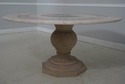 71579: Round Inlaid Marble Top Pedestal Base Dinin