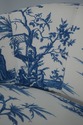  F71611: KINDEL Toile Blue And White Upholstered L