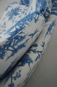  F71611: KINDEL Toile Blue And White Upholstered L