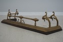 F71599: Antique English Brass Fireplace Fender On