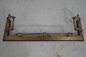  F71599: Antique English Brass Fireplace Fender On