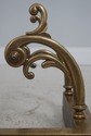  F71599: Antique English Brass Fireplace Fender On