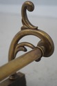  F71599: Antique English Brass Fireplace Fender On