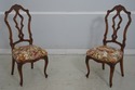 L69356: Set of 6 Walnut Italian Baroque Dining Cha