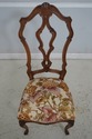 L69356: Set of 6 Walnut Italian Baroque Dining Cha