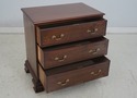 F69341: Vintage Mahogany 3 Drawer Bachelor Chest