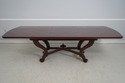 L73894: EMANUEL MOREZ Mahogany Brass Inlaid Dining