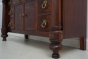 73971/74: HENREDON Empire Mahogany Dresser w. Mirr