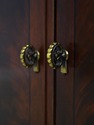 73971/74: HENREDON Empire Mahogany Dresser w. Mirr
