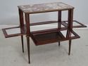 LF73644: Louis XVI Vintage Marble Top Bar Cabinet