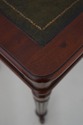 74028: English Antique 2 Drawer Mahogany Leather T