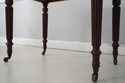 74028: English Antique 2 Drawer Mahogany Leather T