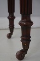 74028: English Antique 2 Drawer Mahogany Leather T