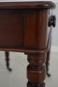 74028: English Antique 2 Drawer Mahogany Leather T