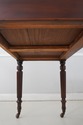 74028: English Antique 2 Drawer Mahogany Leather T