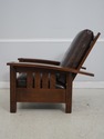 73789: STICKLEY Mission Oak Leather Morris Chair &
