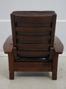 73789: STICKLEY Mission Oak Leather Morris Chair &