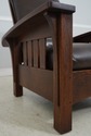 73789: STICKLEY Mission Oak Leather Morris Chair &