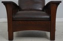73789: STICKLEY Mission Oak Leather Morris Chair &
