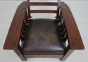 73789: STICKLEY Mission Oak Leather Morris Chair &