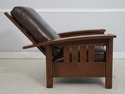 73789: STICKLEY Mission Oak Leather Morris Chair &