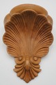 F73922: Pair Italian Shell Carved Wood Wall Shelve