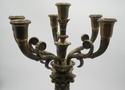 F73923: Pair French Empire Vintage Crystal & Brass