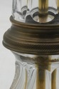 F73923: Pair French Empire Vintage Crystal & Brass