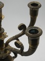F73923: Pair French Empire Vintage Crystal & Brass