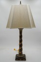 LF73925: Pair Column Spiral Design Table Lamps w. 