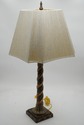 LF73925: Pair Column Spiral Design Table Lamps w. 