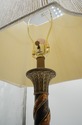 LF73925: Pair Column Spiral Design Table Lamps w. 