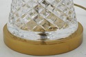 LF73827: WATERFORD Crystal & Brass Table Lamp w. S