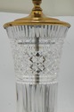 LF73827: WATERFORD Crystal & Brass Table Lamp w. S