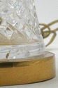LF73827: WATERFORD Crystal & Brass Table Lamp w. S