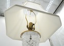 LF73827: WATERFORD Crystal & Brass Table Lamp w. S